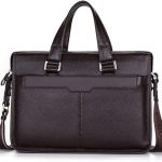Large Capacity Handbag- Leather Briefcase Shoulder Laptop Business Vintage Slim Messenger Bags for Men