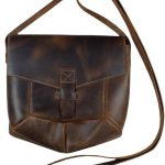 Shaped Shoulder Bag, Vintage Purse, Messenger and Crossbody Bag, Full Grain Leather, Handmade