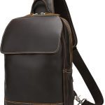 Full Grain Leather Sling Bag For Men Fits 12.9" iPad