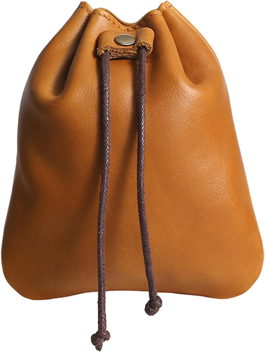 61RaDiRemL._AC_SL1500_.jpg Drawstring Storage Bag, Retro Coin Purse Handmade Leather Wallet for Coins and Money Storage Loose Change Organizer - Image 1