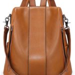Leather Backpack Purses for Women Antitheft Rucksack Shoulder Bag Medium