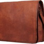 Leather Laptop Bag, Leather Messenger for Men and Women, Briefcases for Men, A Perfect Satchel Can Be Used for Laptop Bag and Work, Brown - Style 1, 15" Inches
