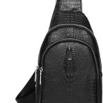 Vintage Leather Sling Bag Backpack for Men Crossbody Shoulder Chest DayPack Backpacks