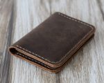 Men's Handmade Slim Leather Wallet Credit Card Holder Slim Wallet Italy oiled Leather (Hold 30 pics of cards)（Distressed Brown）110 - Image 2