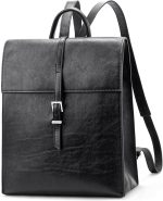 Leather Backpack Purse for Women: Business Work Bags for Men - Luxury Designer Handbags for Classic, Black