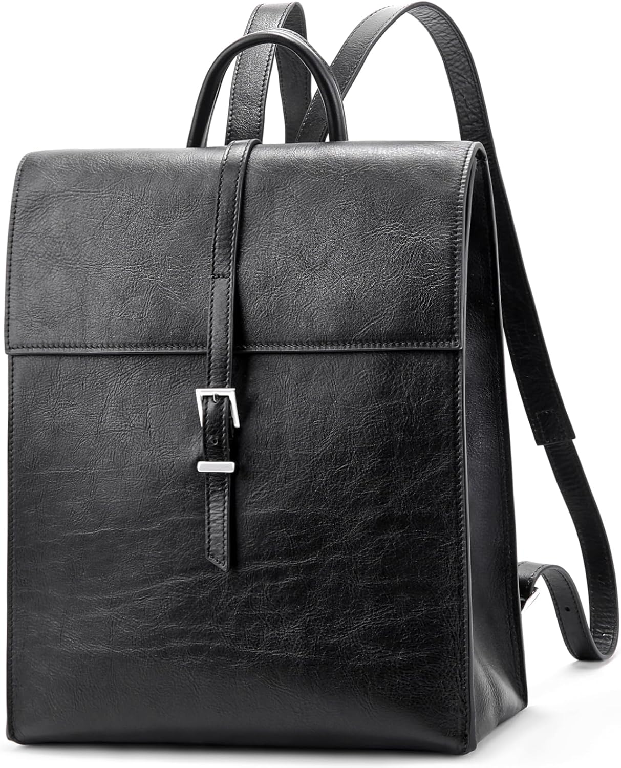71Onuyn3BjL._AC_SL1500_.jpg Leather Backpack Purse for Women: Business Work Bags for Men - Luxury Designer Handbags for Classic, Black - Image 1