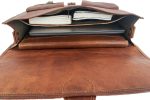 Leather Briefcase Laptop bag 18 inch Handmade Messenger Bags Best Satchel by - Image 2