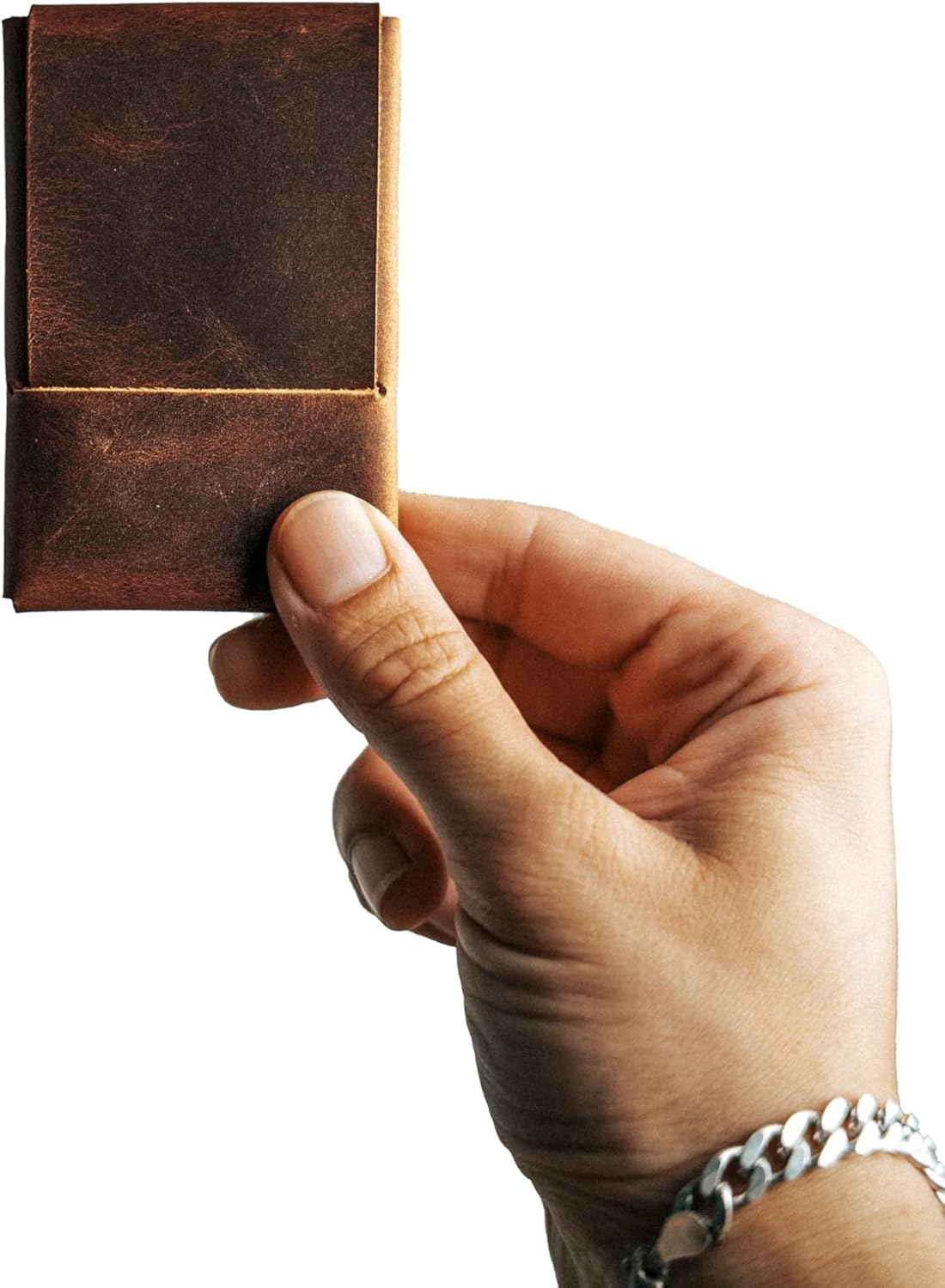 71V2y7GWvUL._AC_SL1500_.jpg Minimalist Handmade Leather Wallet – 7 Card Slots & Cash Pocket | Slim & Functional Design for Everyday Use (Chocolate) - Image 1
