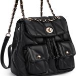 Crossbody Bag for Women PU Leather Shoulder Bag, Convertible Small Tabby Backpack Purse for Travel