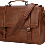 men Messenger Bag 15.6 Inch Vintage Leather Laptop Bag Briefcase Satchel Bag