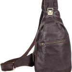 Genuine Leather Sling Bag for Men, Crossbody Shoulder Chest Pack Travel Backpack Hiking Casual Daypack Outdoor Gift for Men