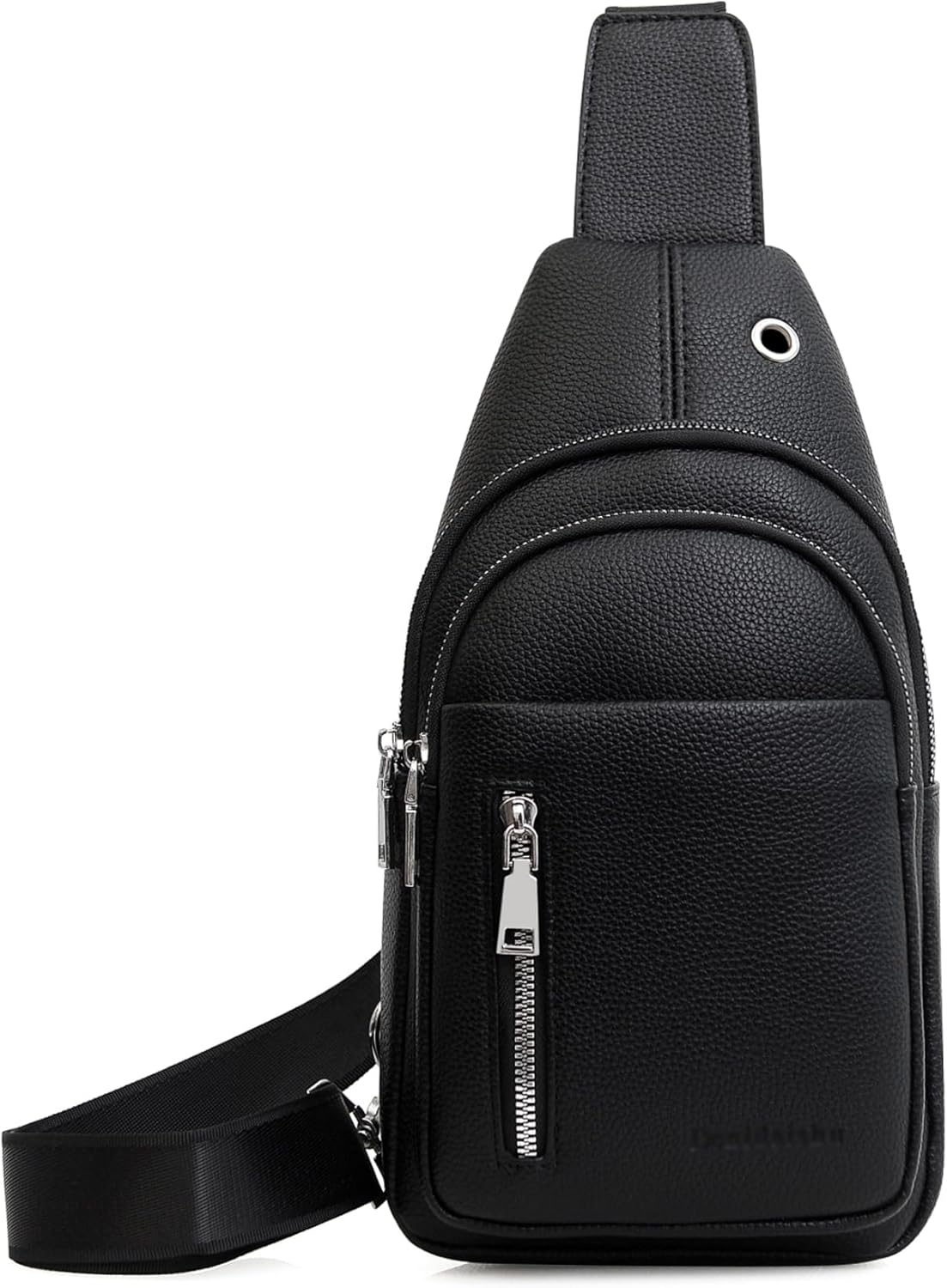 Rop Sling Backpack for Men Leather Chest Bag Crossbody Shoulder Bags for Cycling Travel