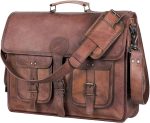 Leather Briefcase Laptop bag 18 inch Handmade Messenger Bags Best Satchel by