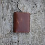 Handmade Distressed Men's Minimalist Leather Wallet Card Holder Wallets for Gifts style2 Brown - Image 2