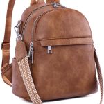 Small Backpack Purse for Women Leather Mini Convertible Designer Backpack Travel Shoulder Fashion Bag Brown
