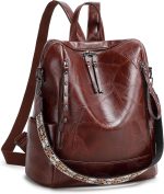 Fashion Backpack Purse for Women Vegan Leather Travel Back Pack Womens Designer Shoulder Bags - Image 2