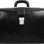 Leather Lawyer Briefcase - Italian Handmade Laptop Briefcase for Men and Women - Attache Case - Doctor Bag
